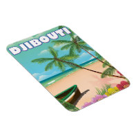 Affiche de voyage de la plage de Djibouti