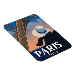 Magnet Flexible Affiche de voyage de la tour Eiffel Paris France