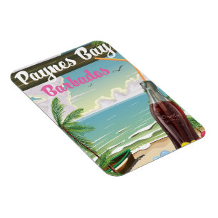Magnet Flexible Affiche de voyage de style vintage de Paynes Bay B