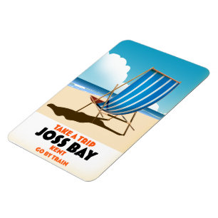 Magnet Flexible Affiche de voyage de style vintage Joss Bay Kent.