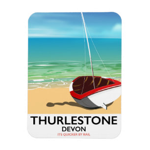 Magnet Flexible Affiche de voyage de Thurlestone South Devon