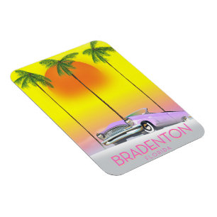 Magnet Flexible Affiche de voyage de voiture classique de Bradento