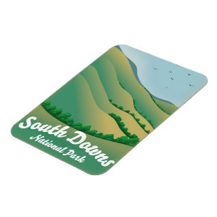 Magnet Flexible Affiche de voyage du parc national de South Downs
