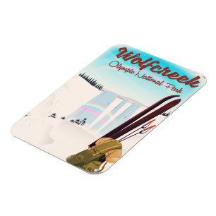 Magnet Flexible Affiche de voyage du parc national olympique de Wo