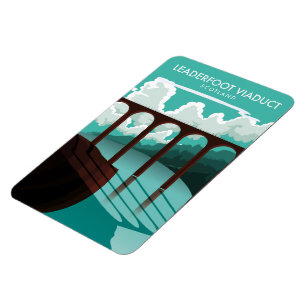 Magnet Flexible Affiche de voyage du Viaduc de Leaderfoot en Écoss