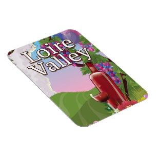 Magnet Flexible affiche de voyage du vin de la vallée de la loire