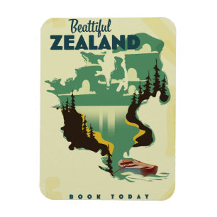 Magnet Flexible Affiche de voyage en Beautiful Zealand