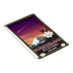 Magnet Flexible Affiche de voyage en Norðurland eystra Islande
