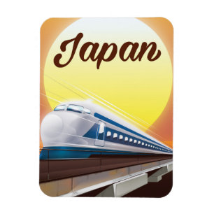 Magnet Flexible Affiche de voyage en train à puce du Japon