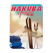Affiche de voyage japonaise Hakuba.