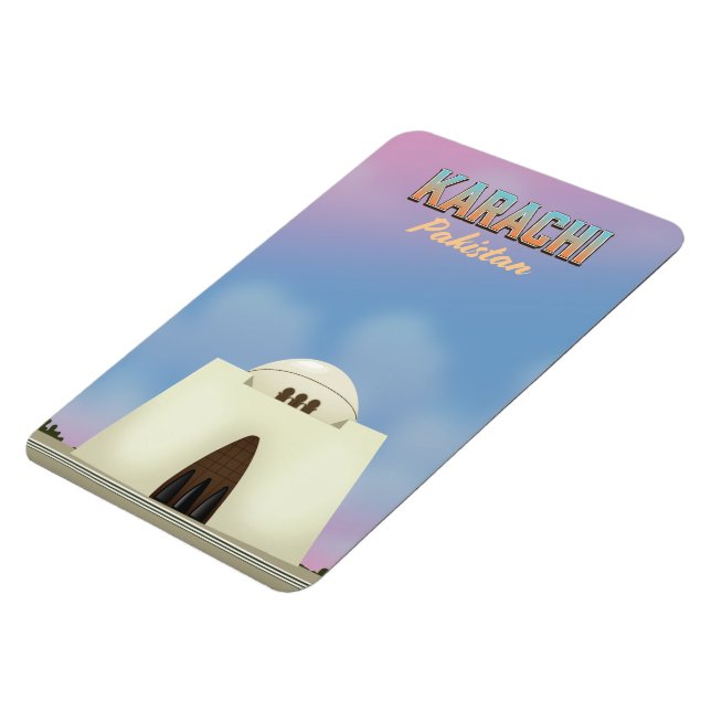 Magnet Flexible Affiche de voyage Karachi Pakistan (Côté Gauche)