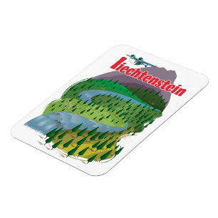 Magnet Flexible affiche de voyage liechtenstein