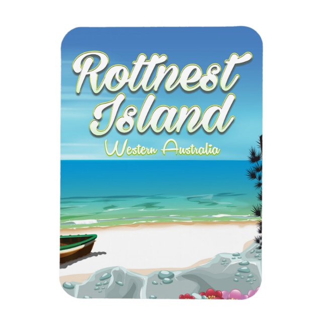 Magnet Flexible Affiche de voyage océanique de Rottnest Island Aus (Vertical)