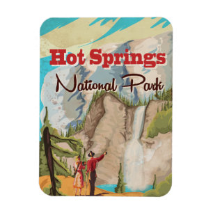 Magnet Flexible Affiche de voyage pour le parc national de Hot Spr