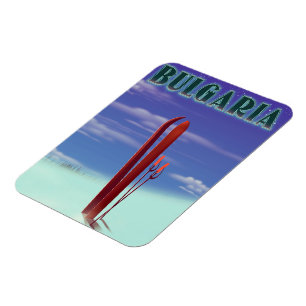 Magnet Flexible Affiche de voyage ski en Bulgarie