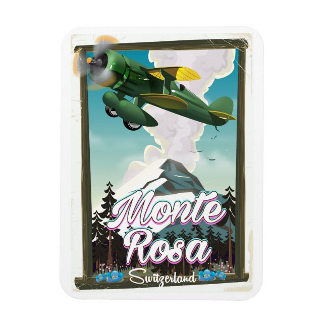 Magnet Flexible Affiche de voyage Suisse Monta Rosa (Vertical)