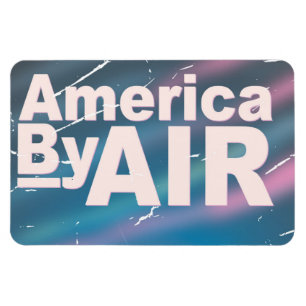 Magnet Flexible Affiche de voyage vintage America By Air
