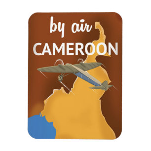 Magnet Flexible Affiche de voyage vintage Cameroun