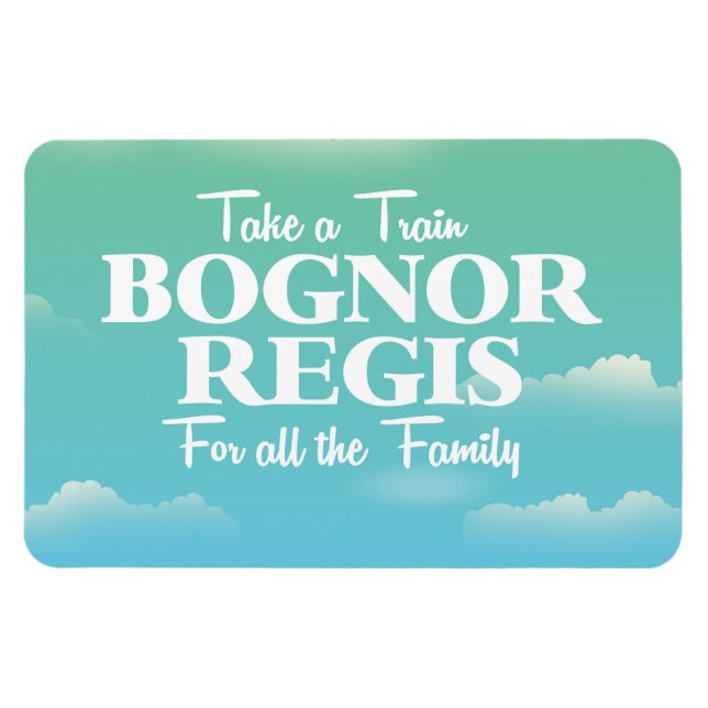 Magnet Flexible Affiche de voyage vintage de Bognor Regis (Horizontal)