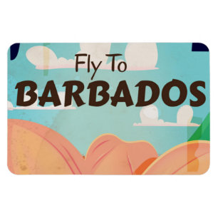 Magnet Flexible Affiche de voyage vintage de la Barbade
