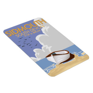 Magnet Flexible Affiche de voyage vintage Sidmouth South Devon.