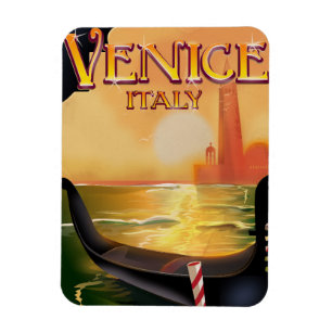 Magnet Flexible Affiche de voyage vintage Venise, Italie