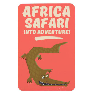 Magnet Flexible Affiche Safari Crocodile Afrique !