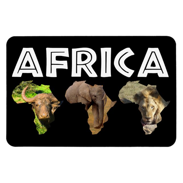Magnet Flexible Afrique Faune Continent Trio (Horizontal)