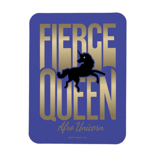 Magnet Flexible Afro Unicorn Fierce Queen (Vertical)