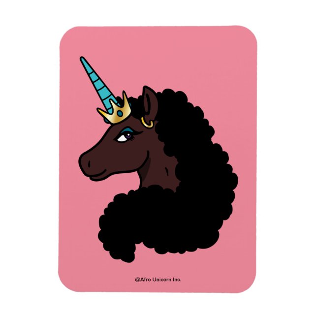Magnet Flexible Afro Unicorn | Magique (Vertical)