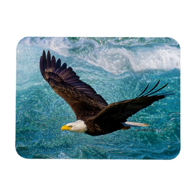 Magnet Flexible Aigle qui s'envole au-dessus de la tempête (Horizontal)