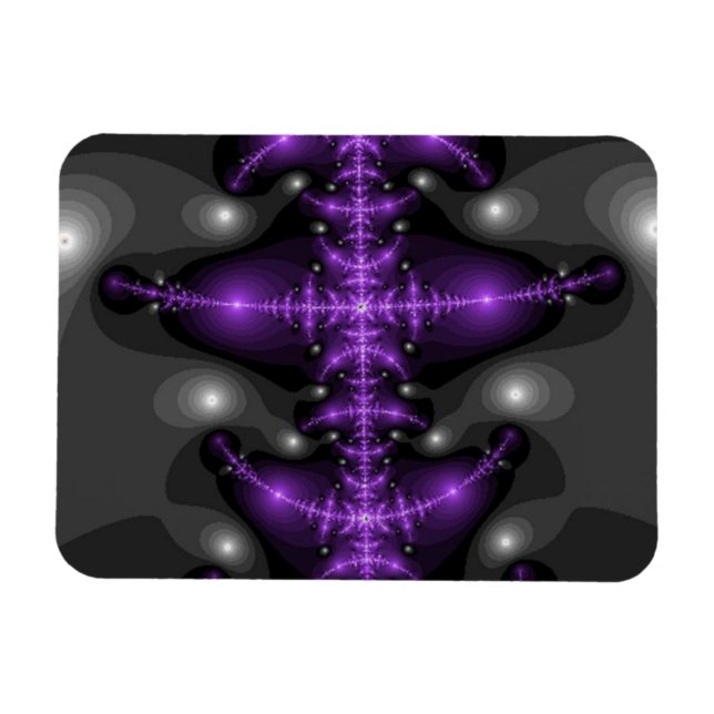 Magnet Flexible Aimant Abstrait de la colonne vertébrale violette (Horizontal)