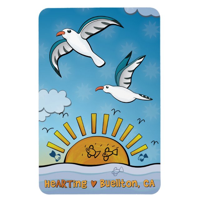 Magnet Flexible Aimant - Au-dessus de la mer (Vertical)