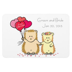 Magnet Flexible Aimant Cadeau de Mariage - Couple de hérissons mig