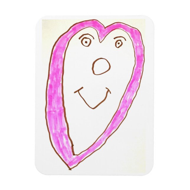 Magnet Flexible Aimant Coeur rose (Vertical)