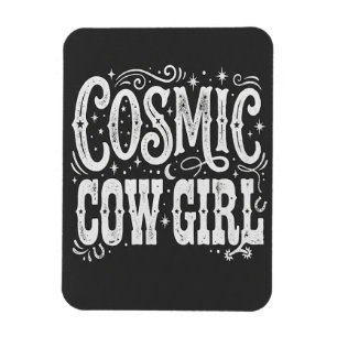 Magnet Flexible Aimant Cosmic Cow Girl - Cadeau d'accent sudiste d