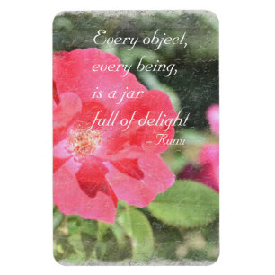 Magnet Flexible Aimant de citation de jardin fleuri Rose peint