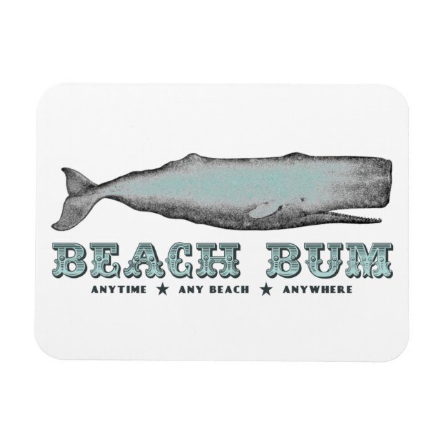 Magnet Flexible Aimant de cloche de plage de baleine (Horizontal)