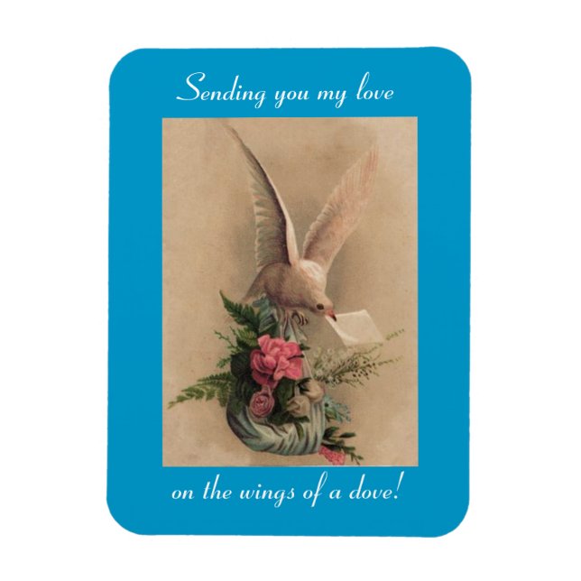 Magnet Flexible Aimant de colombe vintage (Vertical)