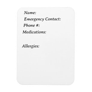 Magnet Flexible Aimant de contact d'urgence pour réfrigérateur