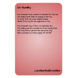 Magnet Flexible Aimant de cuisine poétique - Sur l'humilité