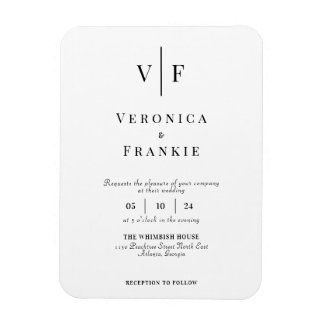 Magnet Flexible Aimant de Faire-part de mariage minimal