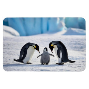Magnet Flexible Aimant de famille de pingouins