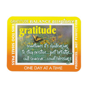 Magnet Flexible aimant de gratitude en 12 étapes 26 papillons