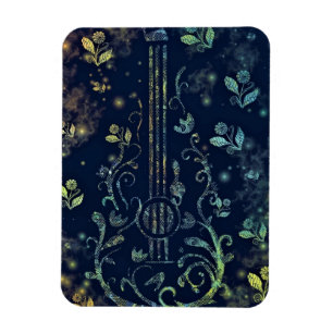 Magnet Flexible Aimant de guitare aux fleurs