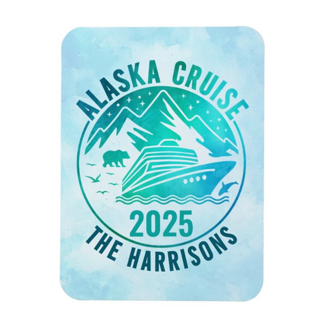 Magnet Flexible Aimant de l'état du navire de croisière en Alaska (Vertical)