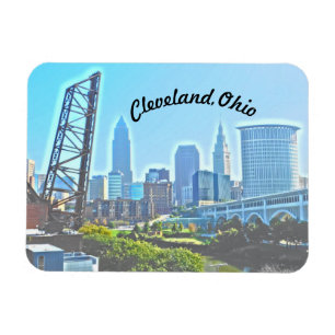 Magnet Flexible Aimant de matin de Cleveland (texte incurvé)