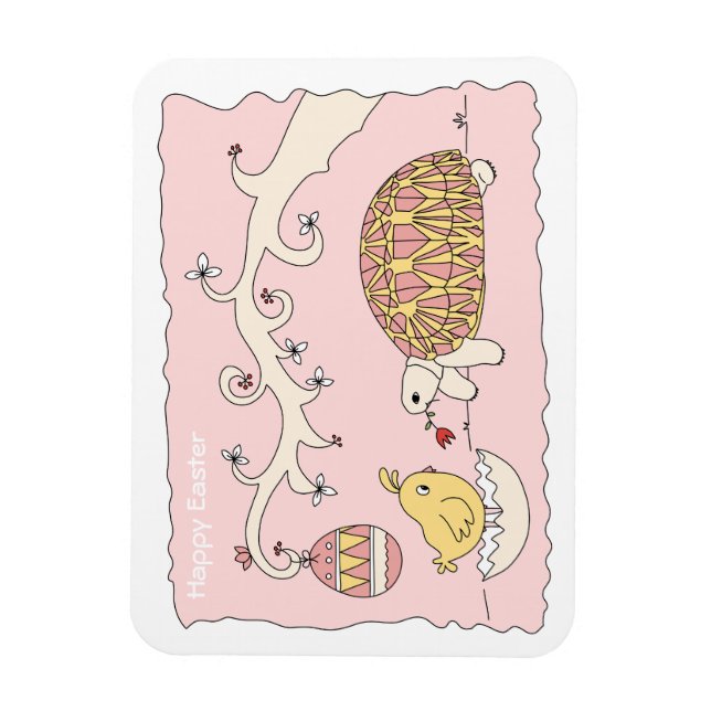 Magnet Flexible Aimant de Pâques de Tortue personnalisable (Vertical)