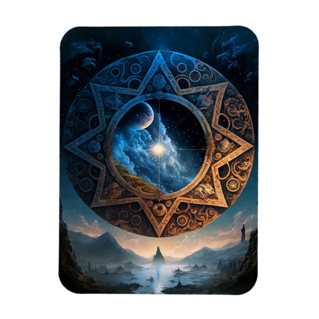 Magnet Flexible Aimant de paysage de l'Imaginaire cosmique (Vertical)