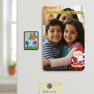 Magnet Flexible Aimant de photo de famille avec Santa de dessin an